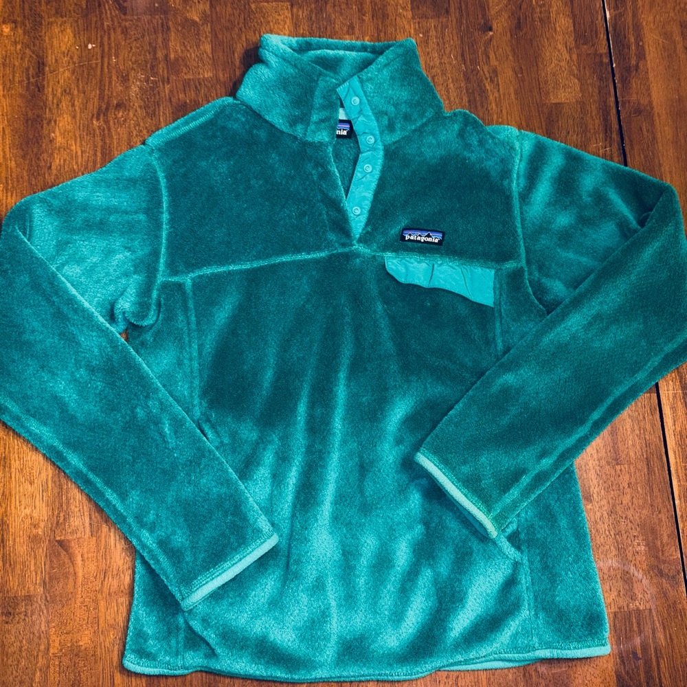 Patagonia Christmas Green Fleece Pullover